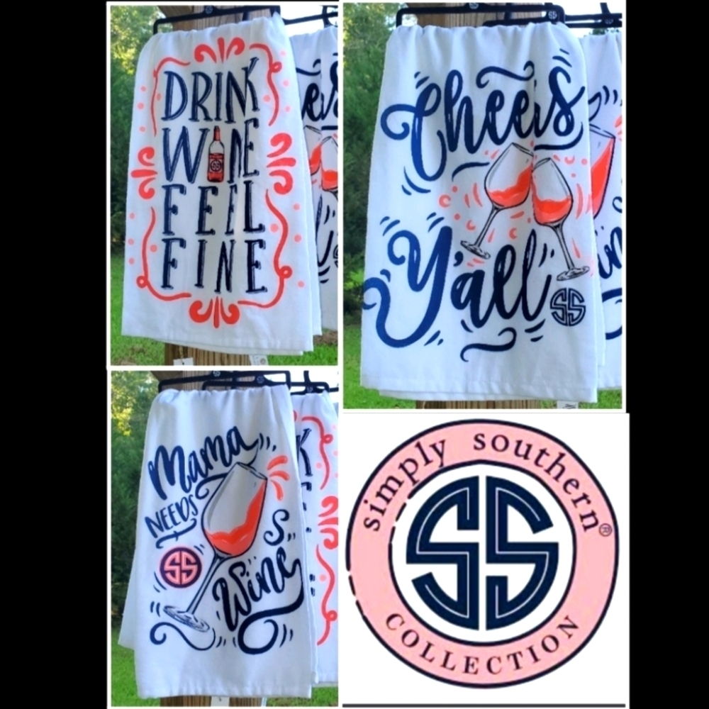 Simply Southern Kitchen Towel Set (3) NWT